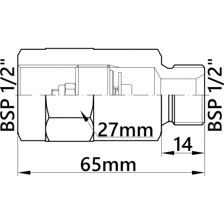 ZAWÓR HYDRAULICZNY PĘKNIĘTEGO PRZEWODU AB 1/2 80L